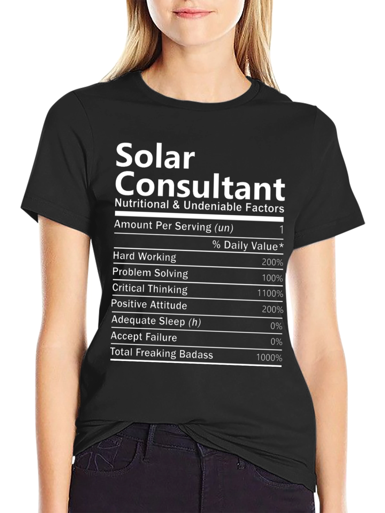 Solar Consultant Nutrition Facts T-Shirt
