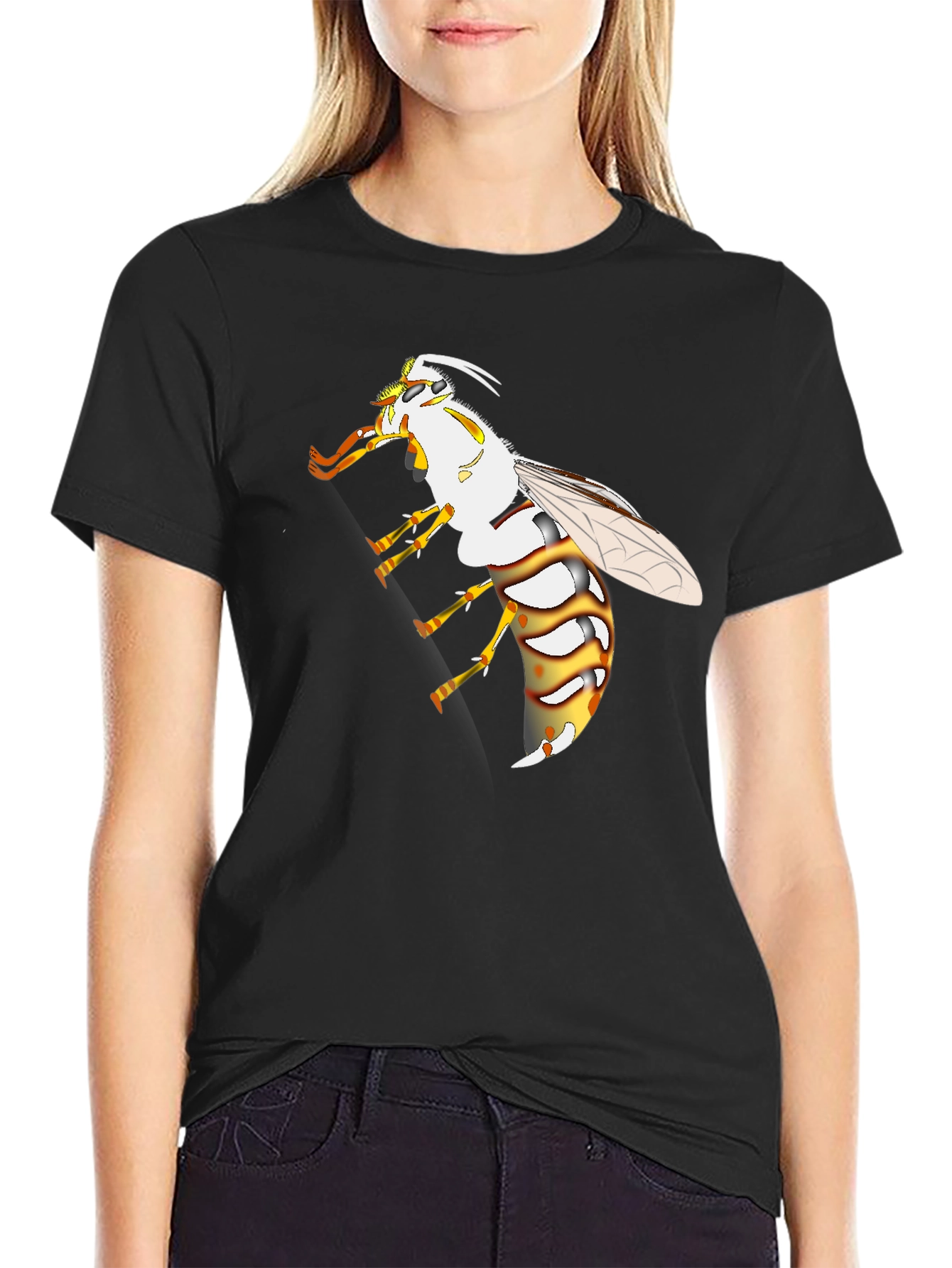 Wasp Graphic Black T-Shirt