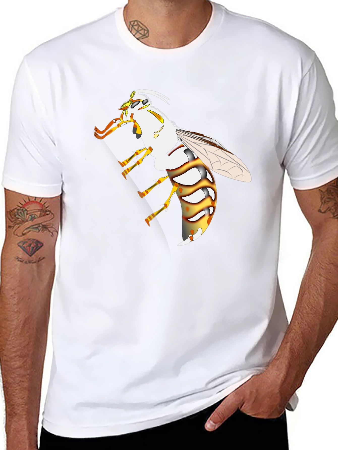 Wasp Graphic Black T-Shirt