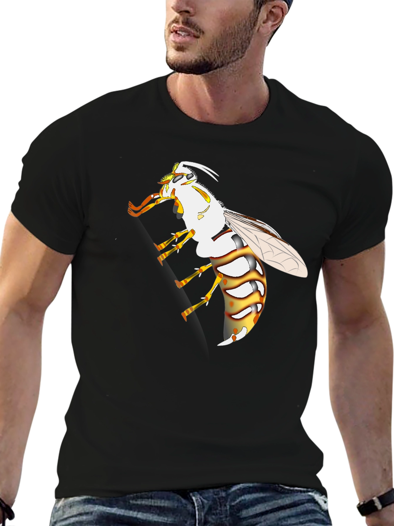 Wasp Graphic Black T-Shirt