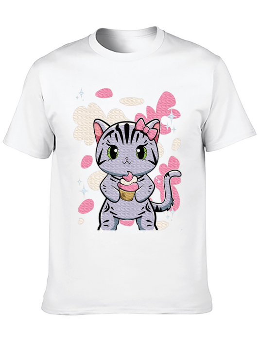 Cute Cat Cupcake Graphic Tee