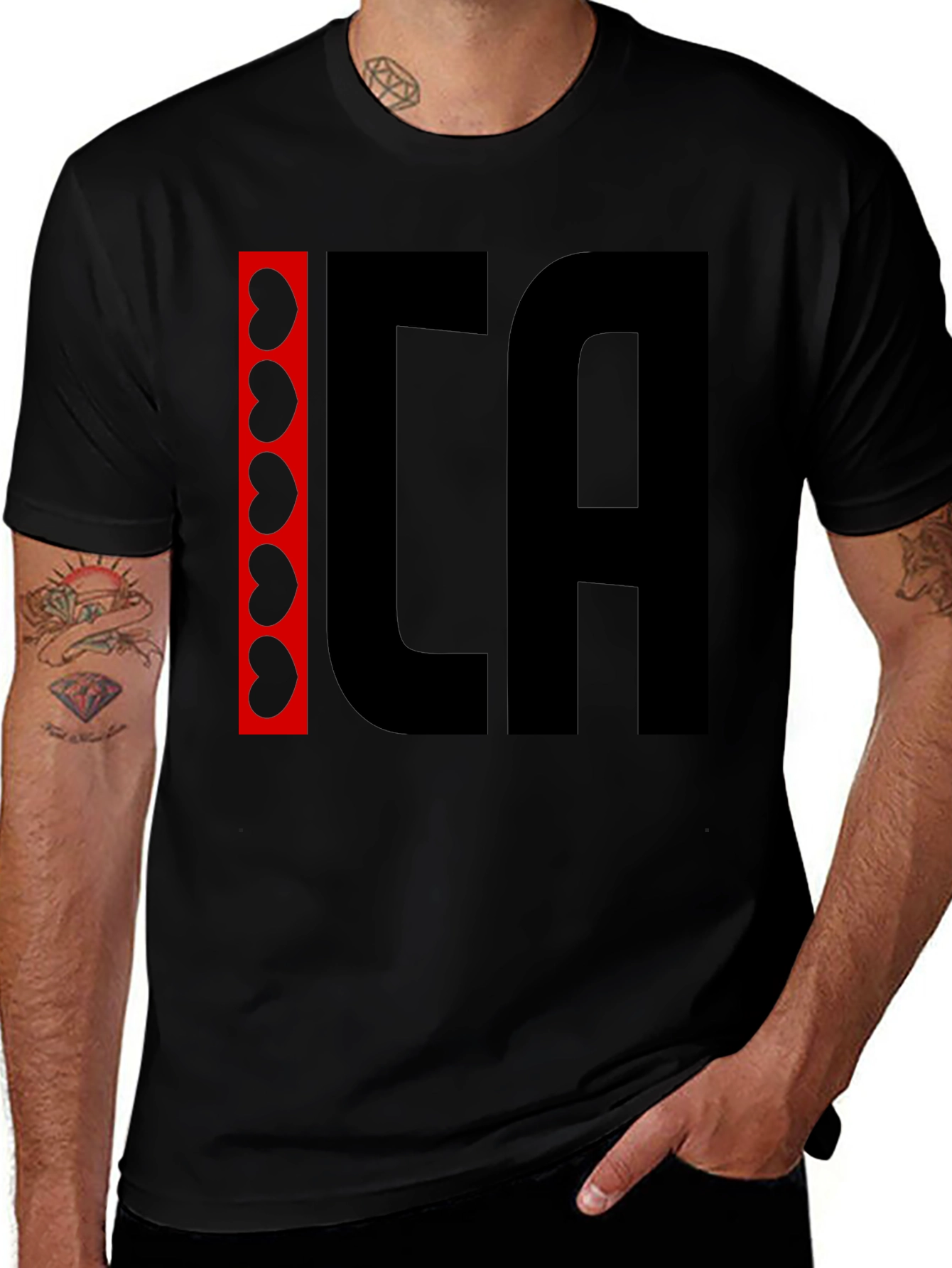 ICA Kidney Beans Graphic Black T-Shirt