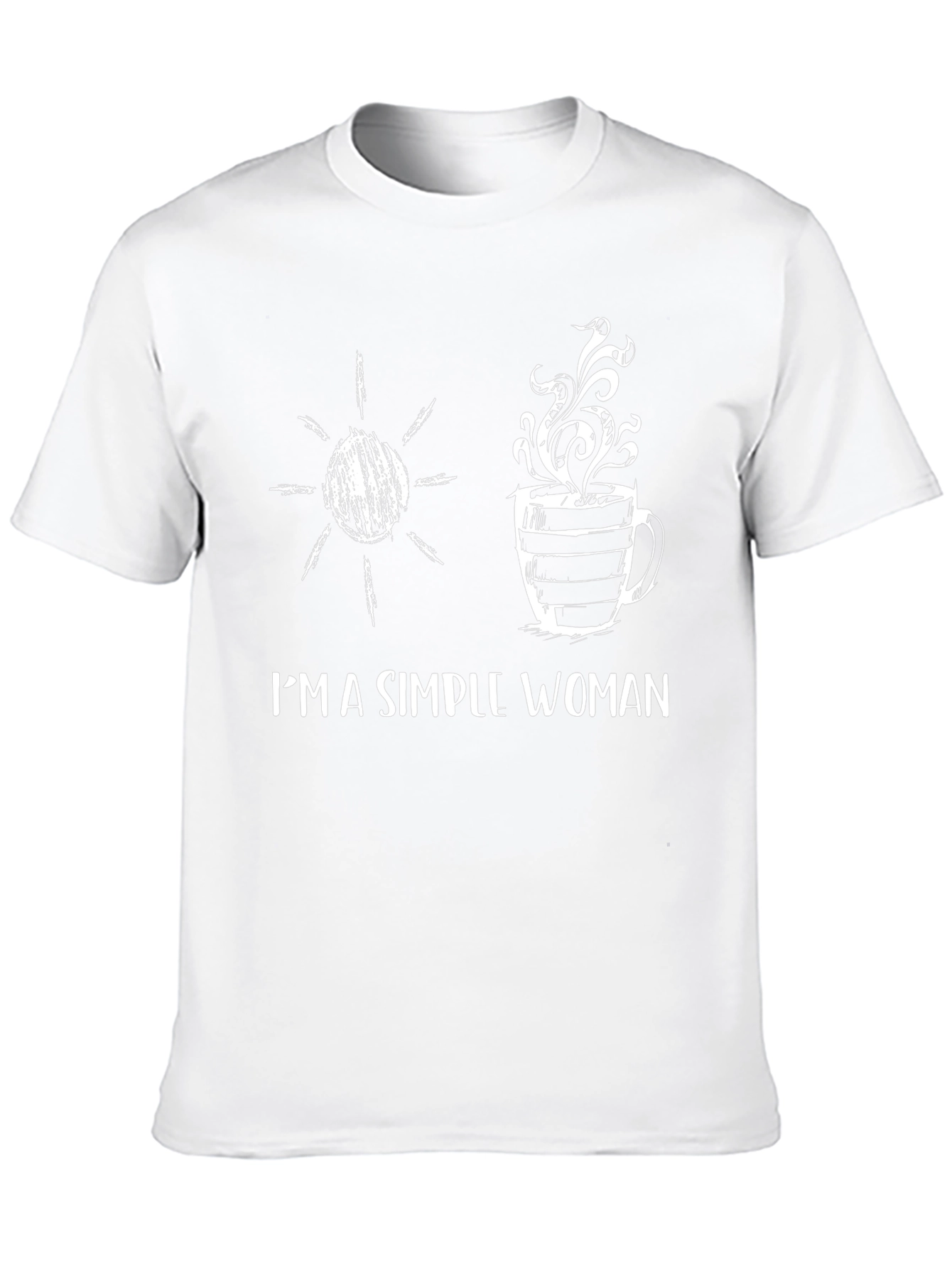 Simple Woman T-Shirt: Sun & Coffee
