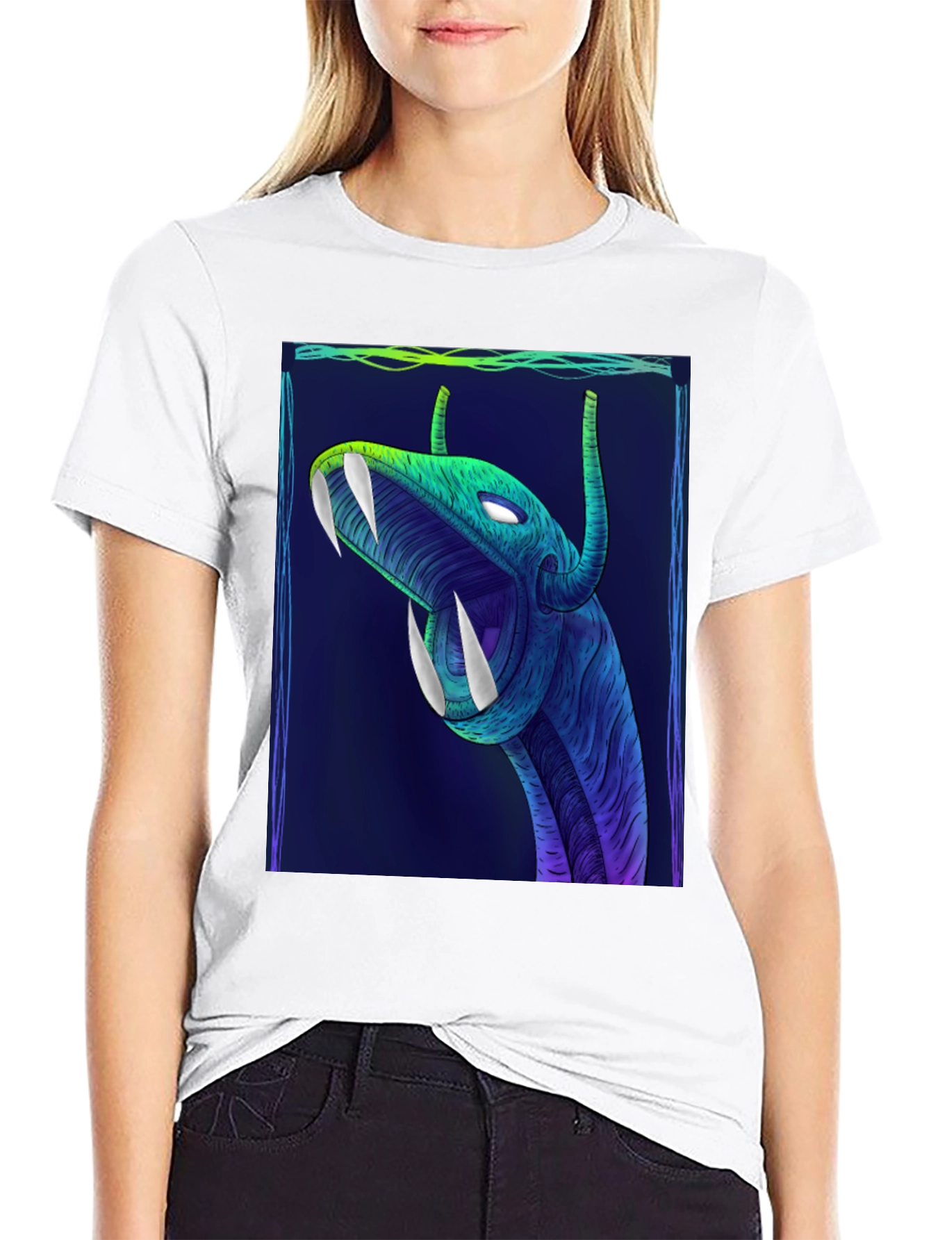 Mens Graphic T-Shirt - Serpent Design