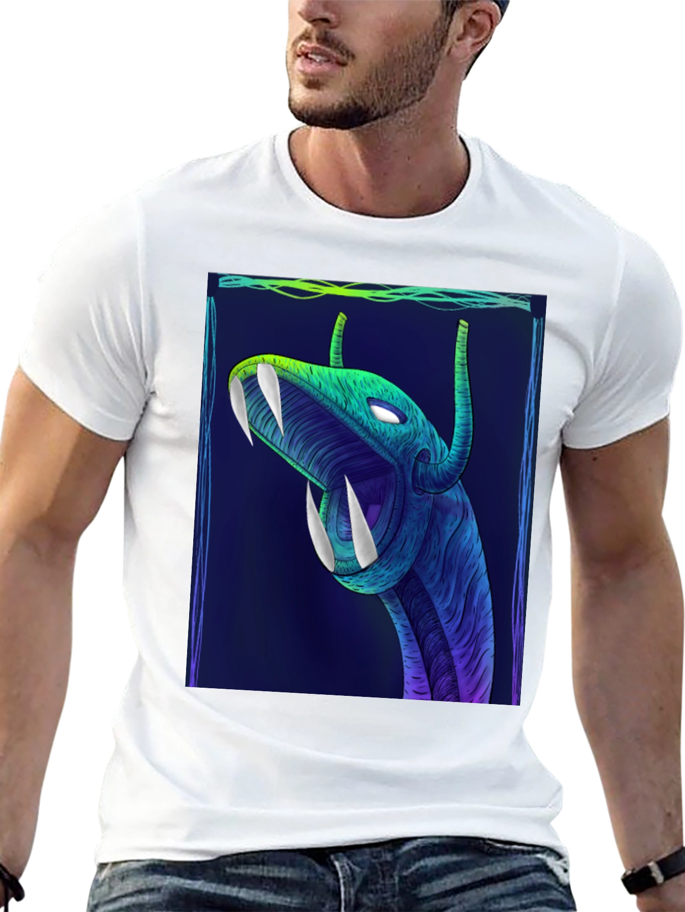Mens Graphic T-Shirt - Serpent Design