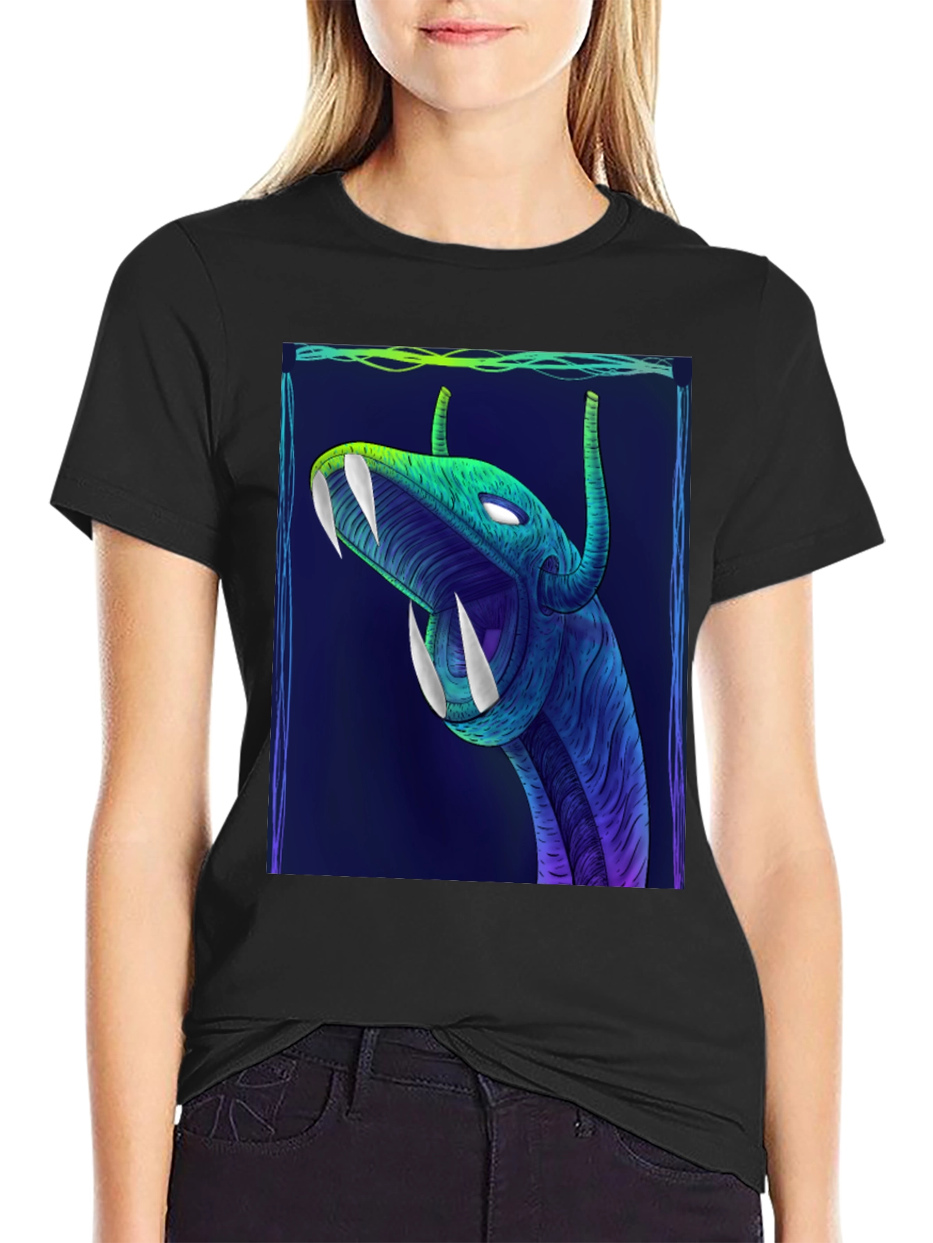 Mens Graphic T-Shirt - Serpent Design