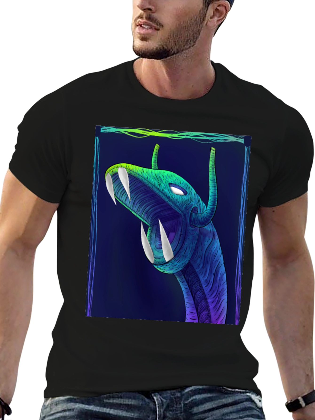 Mens Graphic T-Shirt - Serpent Design