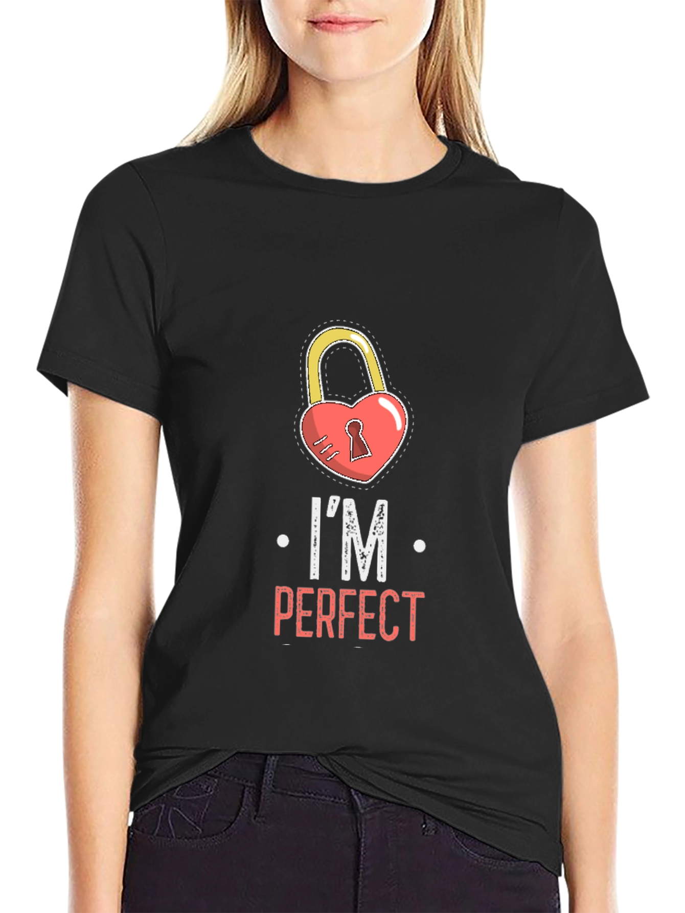 Im Perfect Heart Lock Graphic Tee