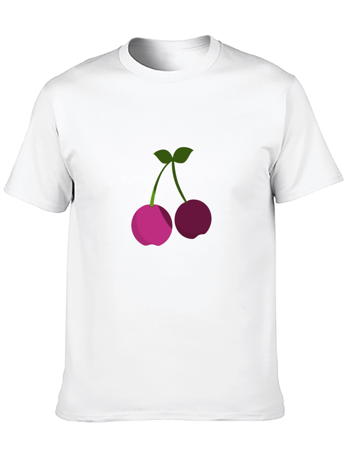 Mens Black T-Shirt with Cherry Graphic