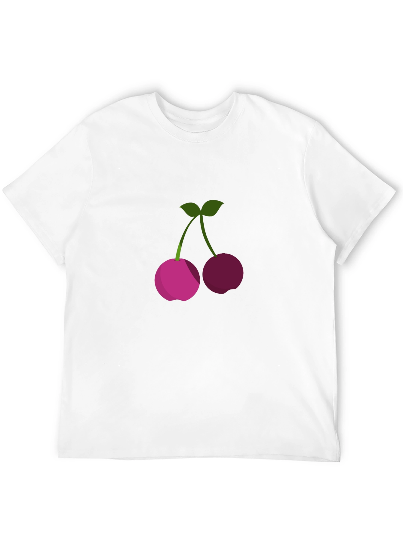 Mens Black T-Shirt with Cherry Graphic
