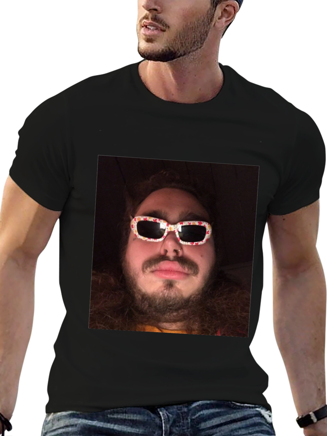 Novelty Graphic Tee - Man with Sunglasses
