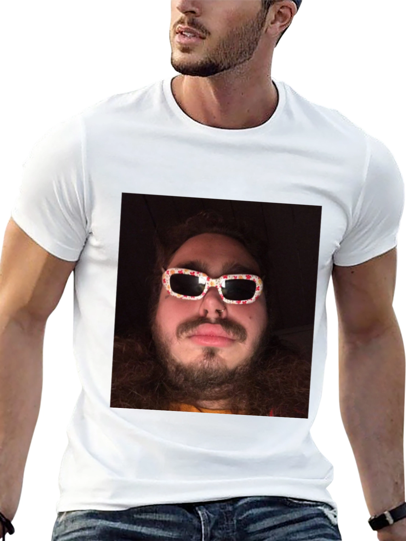 Novelty Graphic Tee - Man with Sunglasses