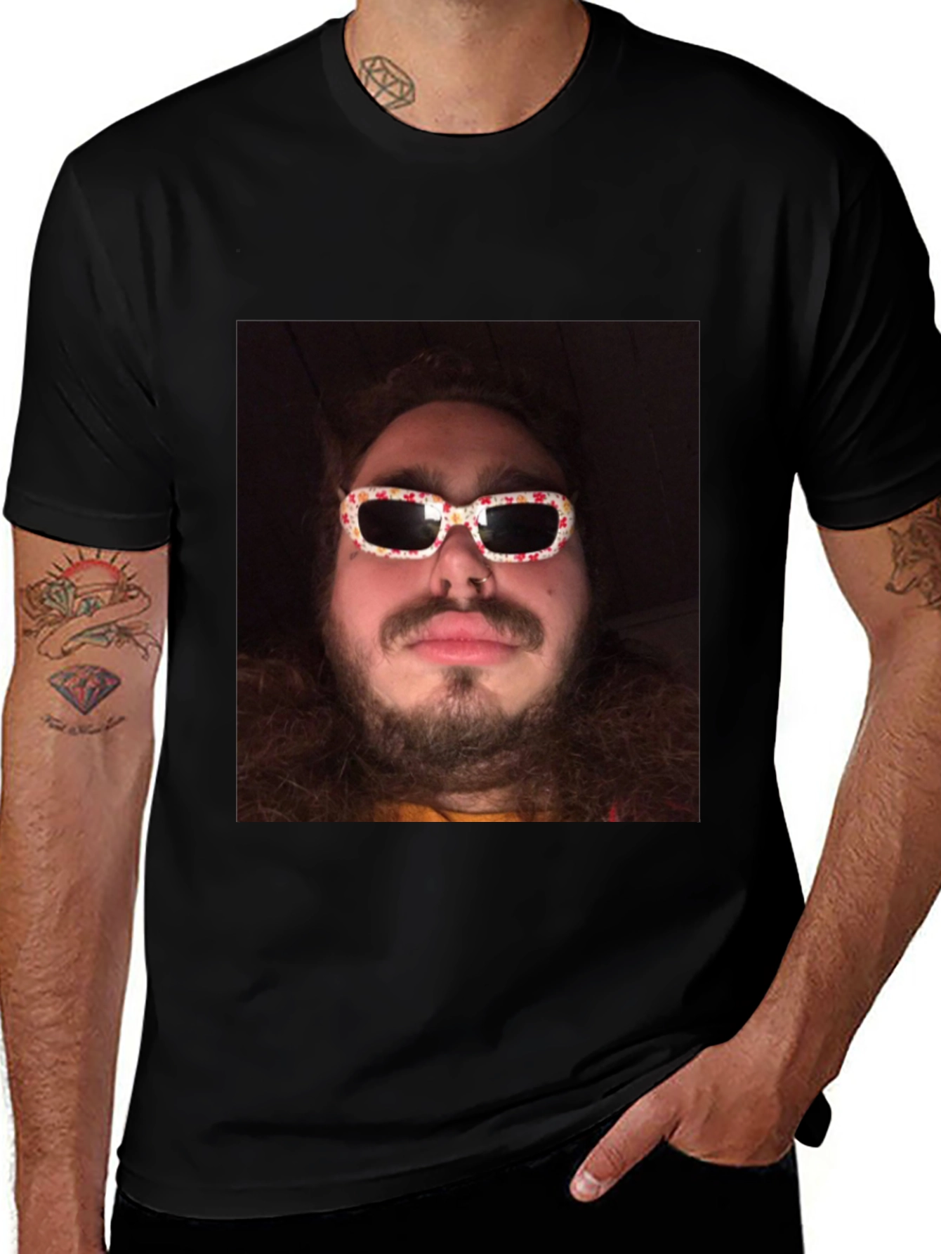 Novelty Graphic Tee - Man with Sunglasses