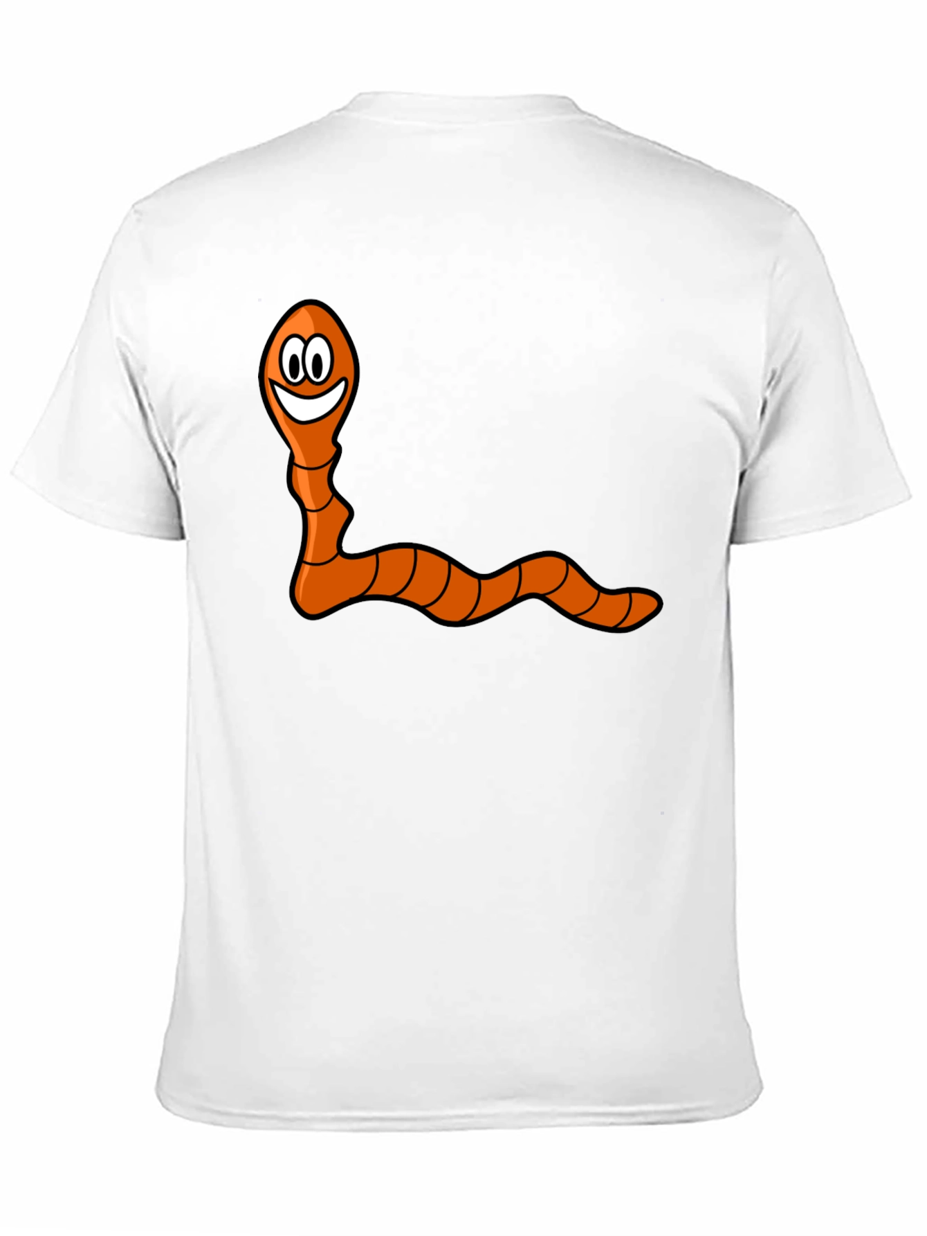 Funny Worm Graphic Black T-Shirt