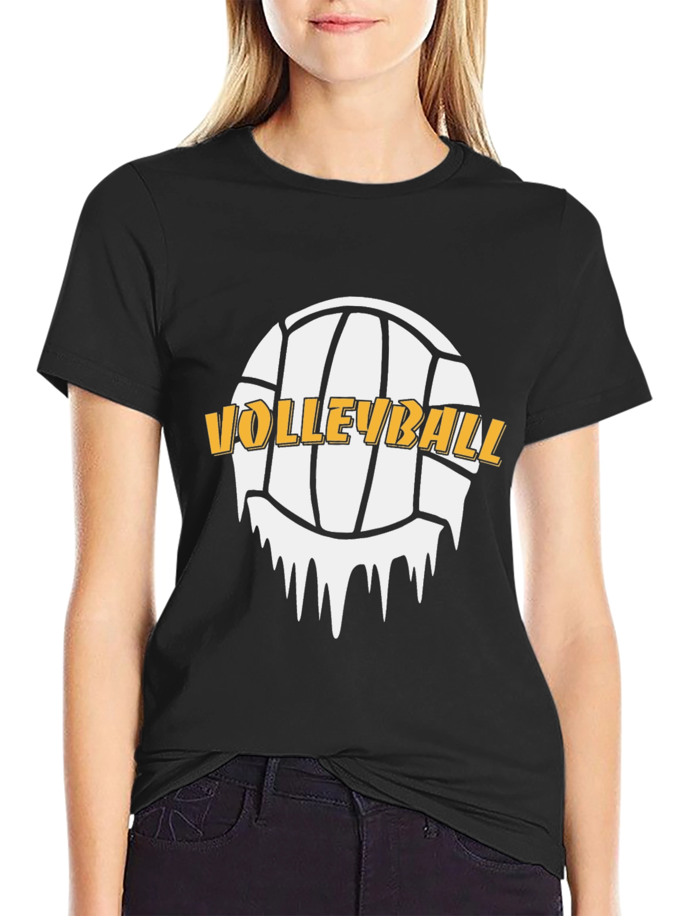 Volleyball Graphic Tee - Black T-Shirt