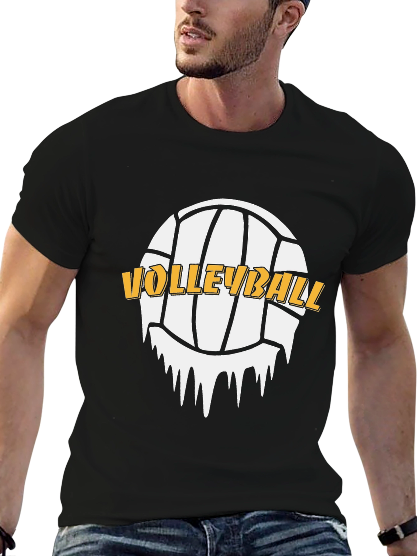 Volleyball Graphic Tee - Black T-Shirt