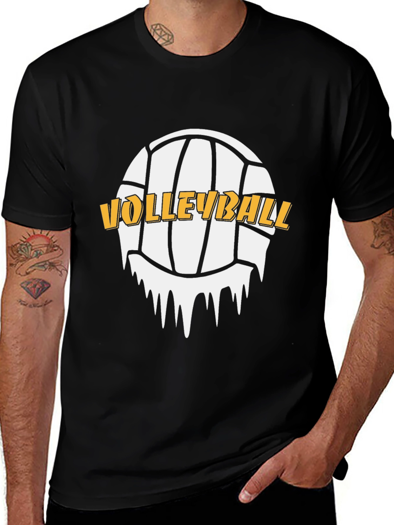 Volleyball Graphic Tee - Black T-Shirt