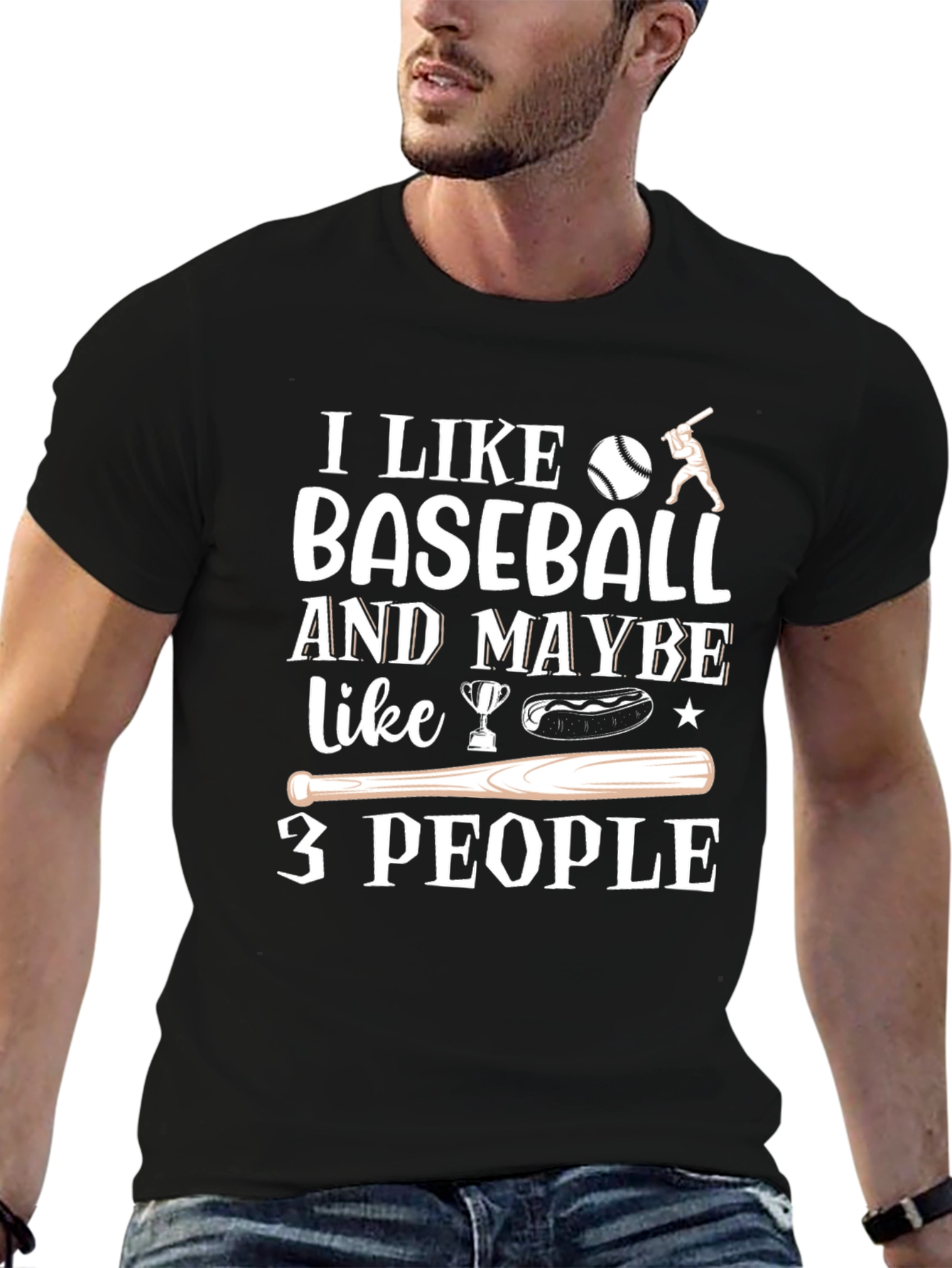 I Like Baseball T-Shirt Funny Novelty Tee