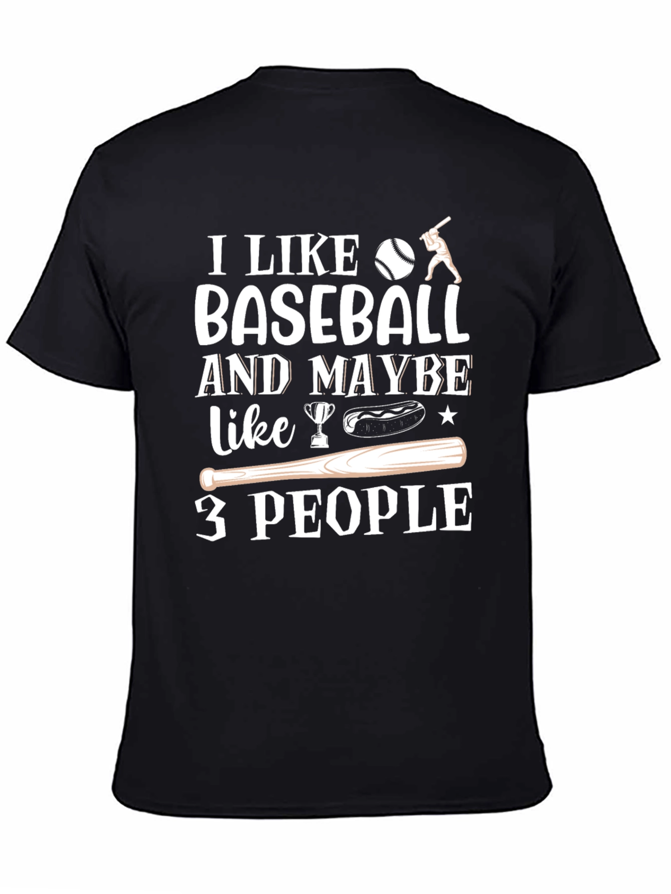 I Like Baseball T-Shirt Funny Novelty Tee