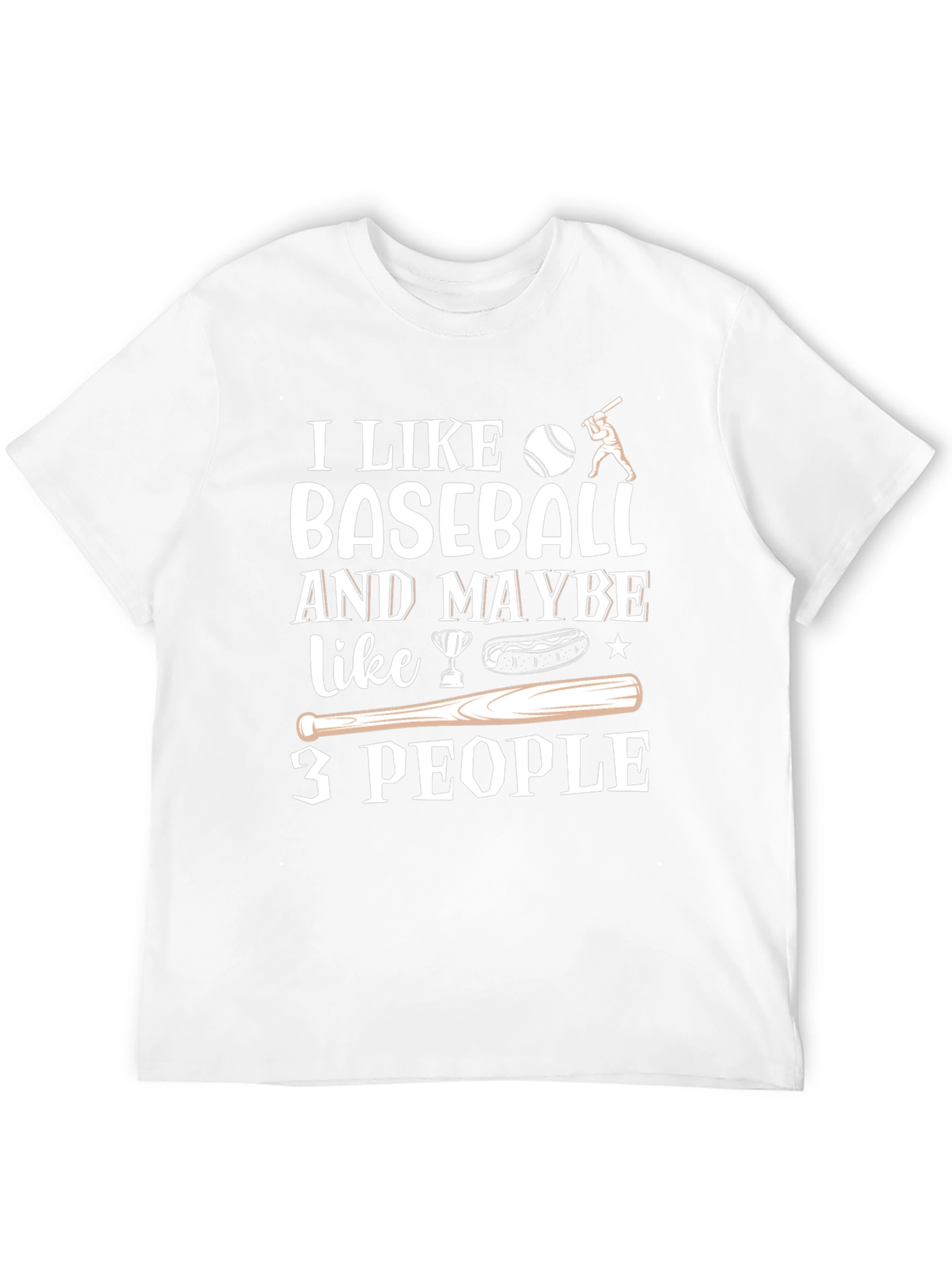 I Like Baseball T-Shirt Funny Novelty Tee