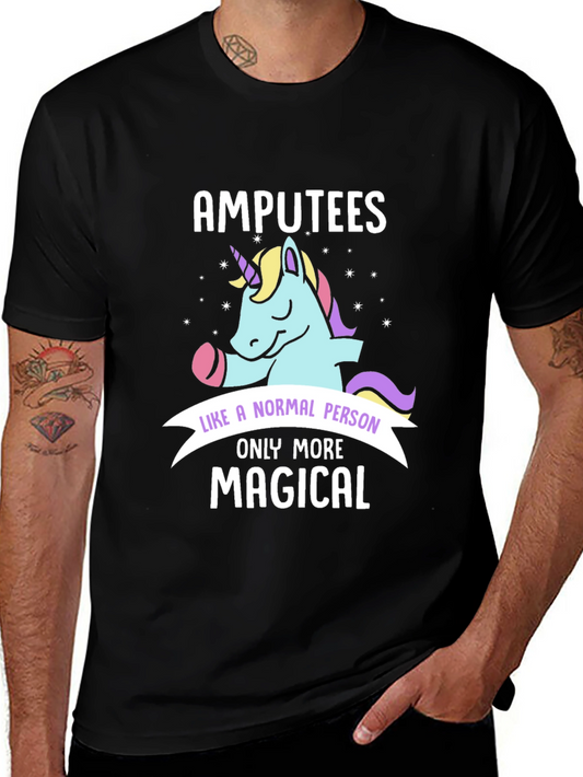 Amputees Like a Normal Person Unicorn T-Shirt