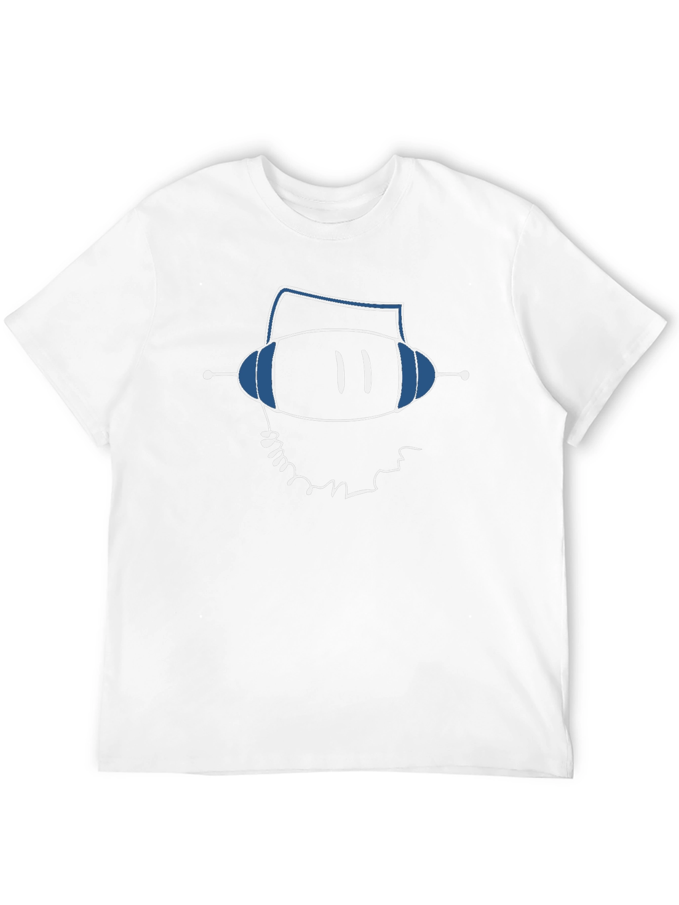 Retro Robot Graphic Tee - Black Cotton T-Shirt