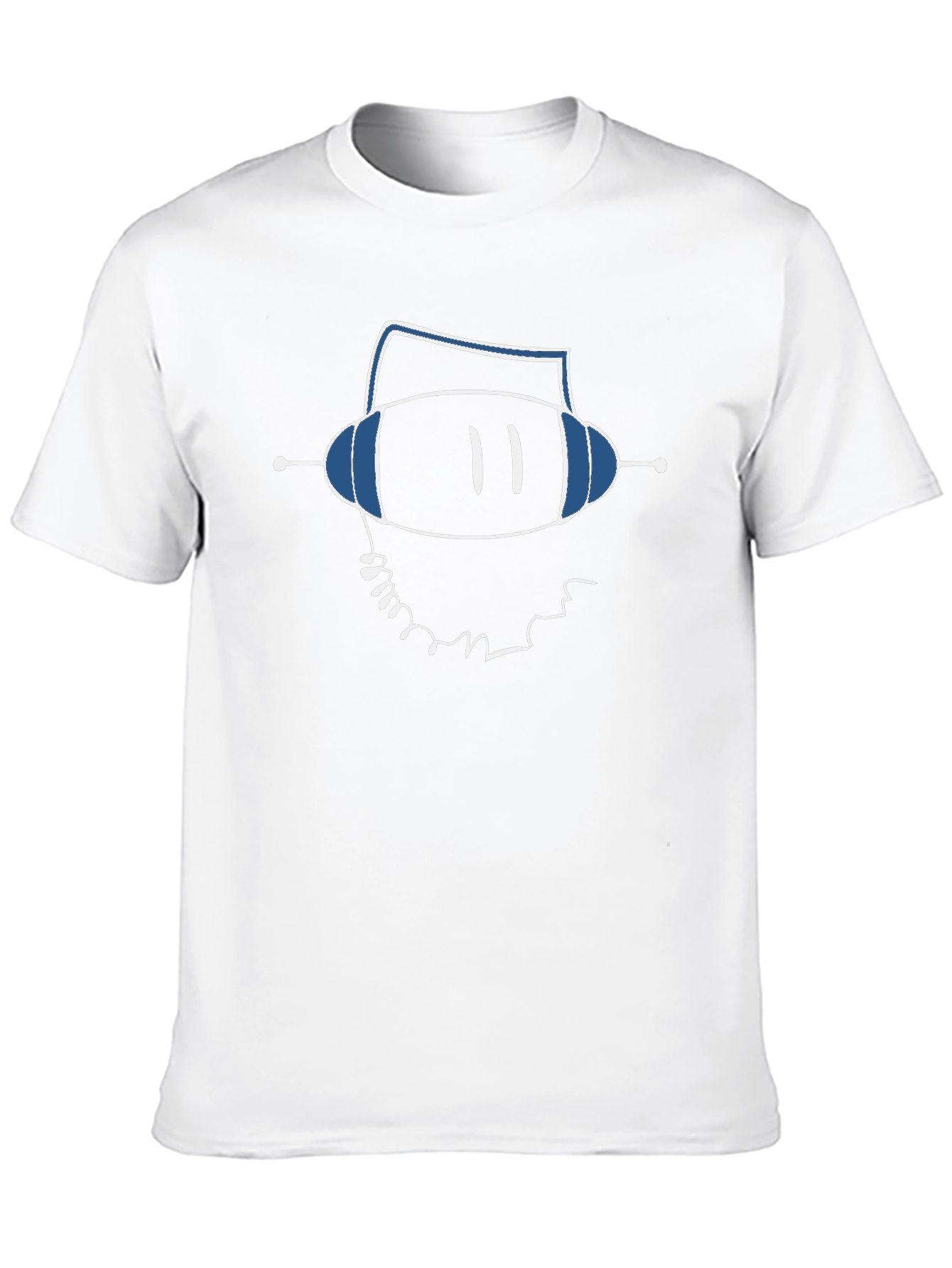 Retro Robot Graphic Tee - Black Cotton T-Shirt