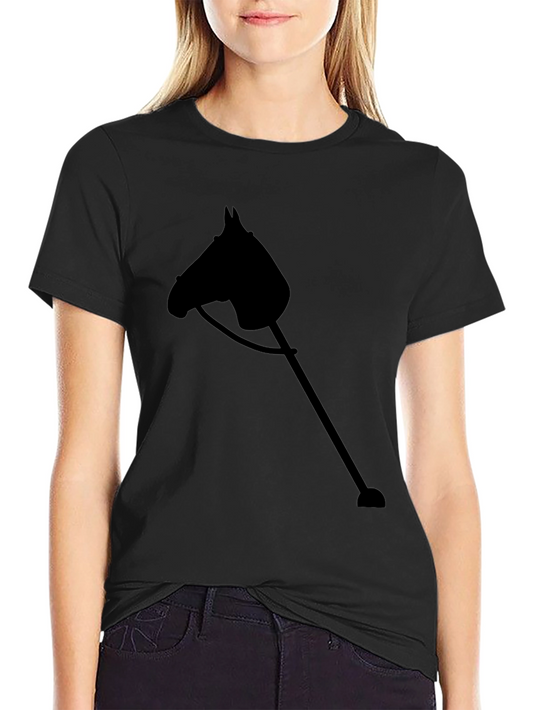 Black Stick Horse Graphic T-Shirt - Mens Casual Tee