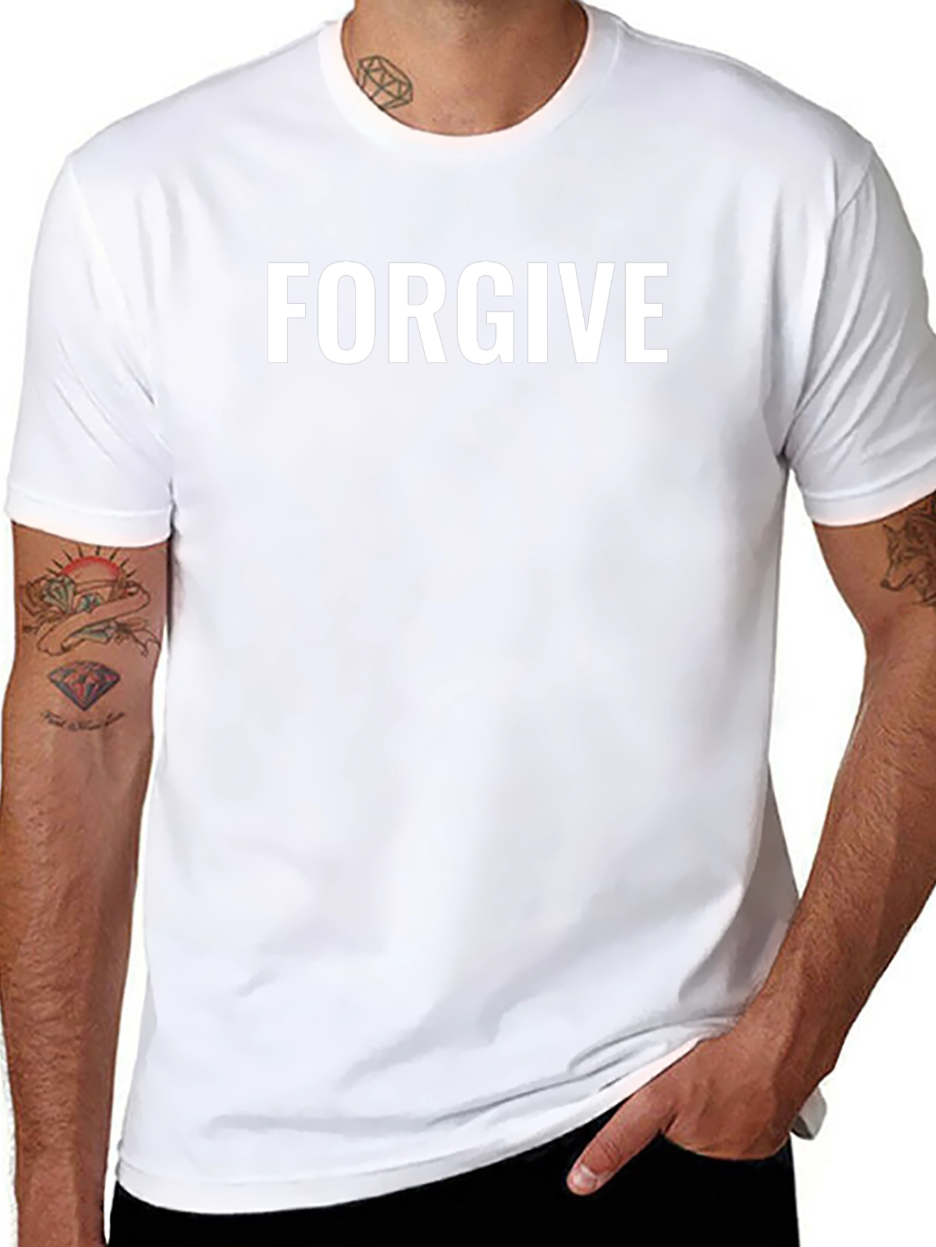 Forgive Graphic Print Crew Neck T-Shirt