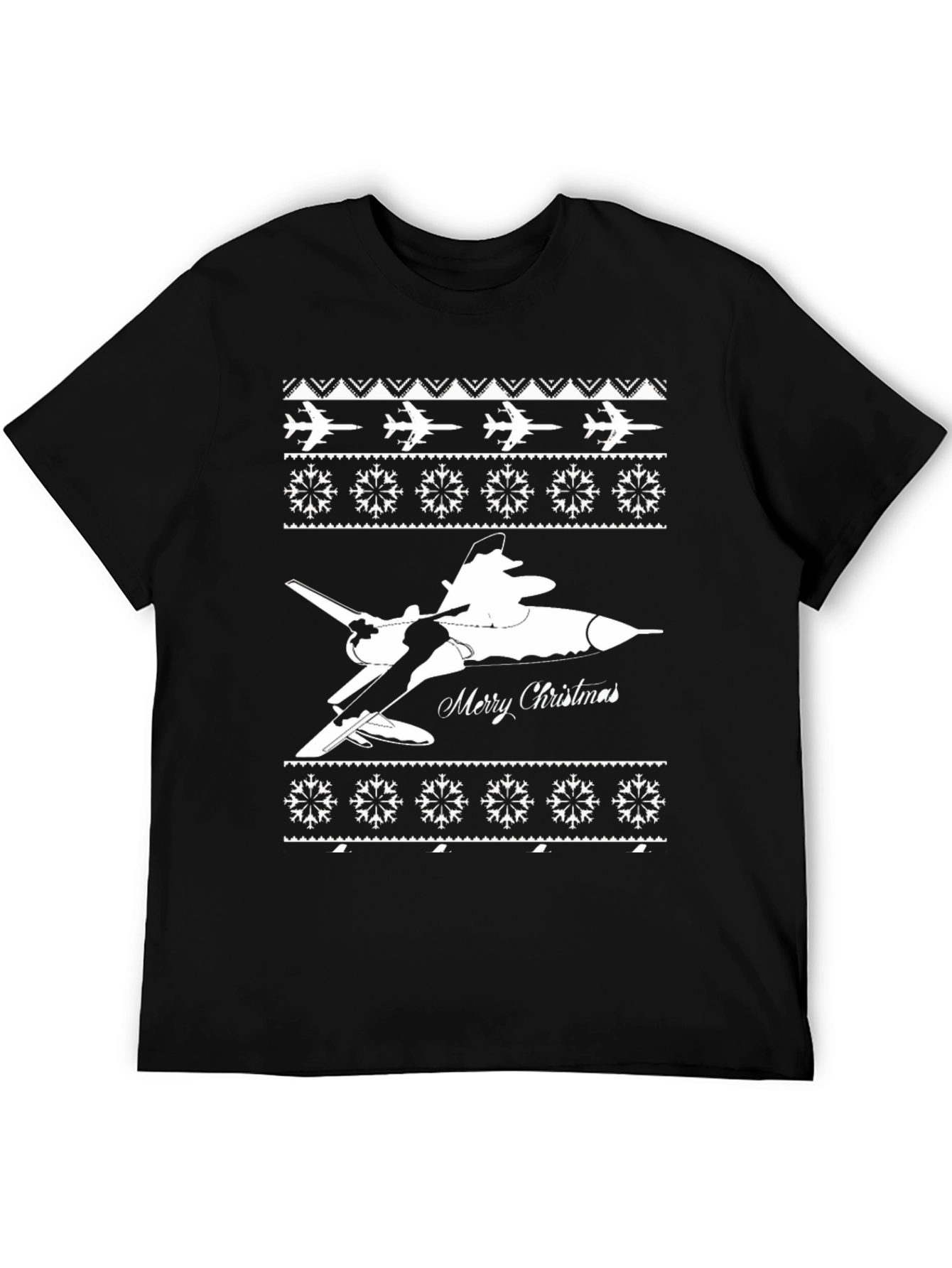 Jet Fighter Merry Christmas T-Shirt