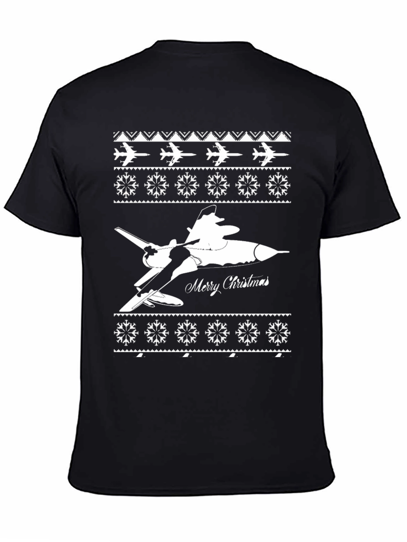 Jet Fighter Merry Christmas T-Shirt