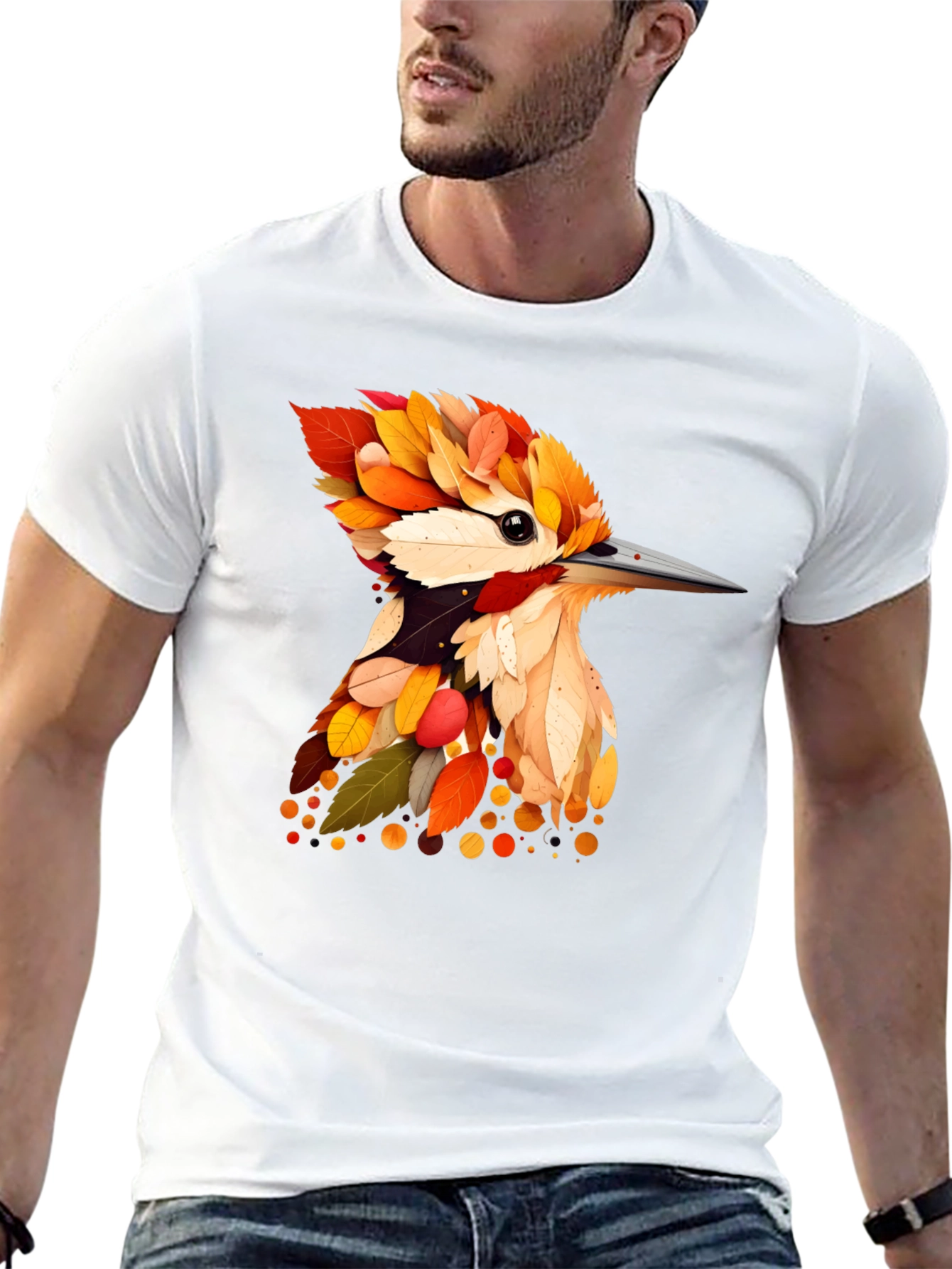 Autumn Leaf Bird Graphic Tee