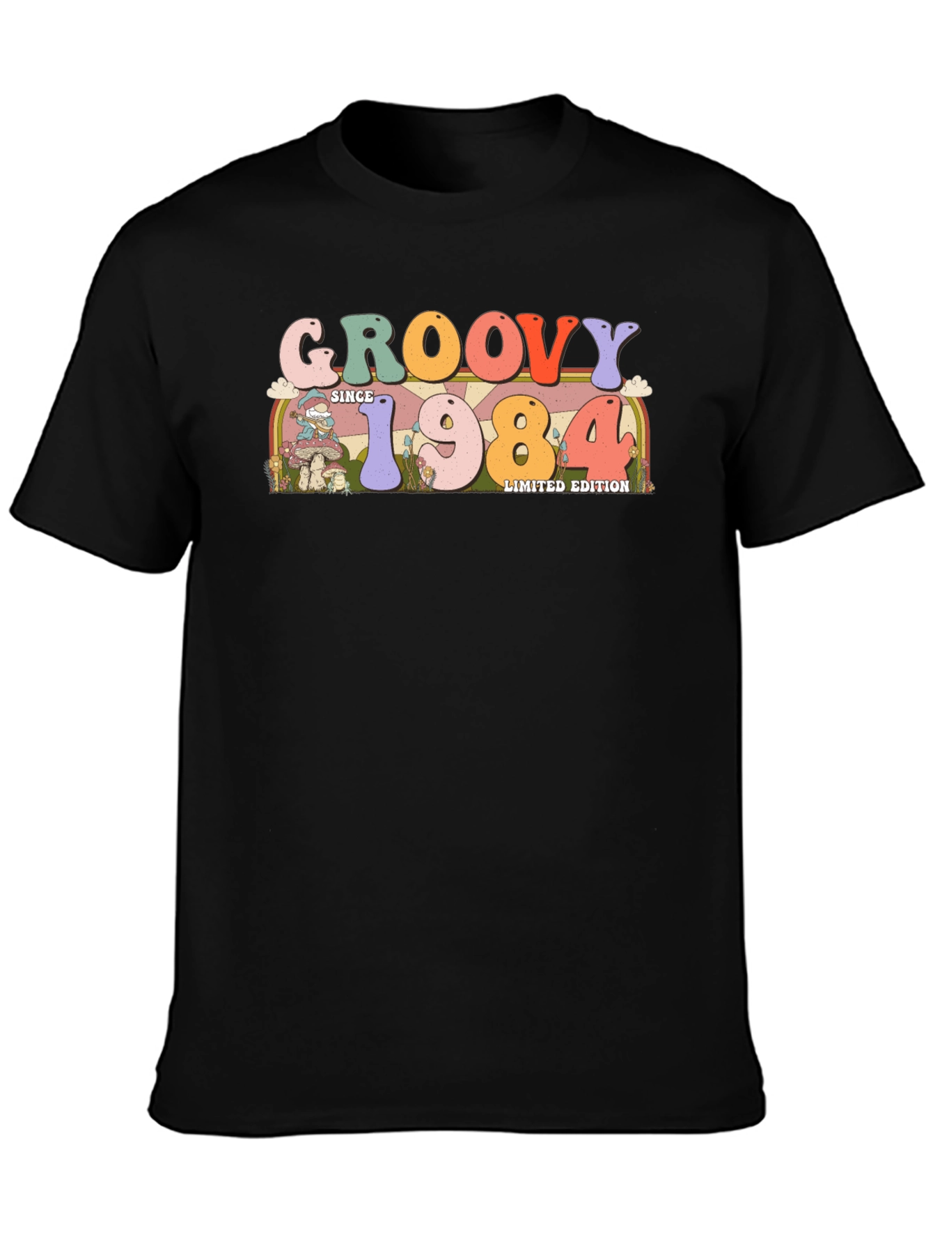Groovy Since 1984 Black Graphic Tee