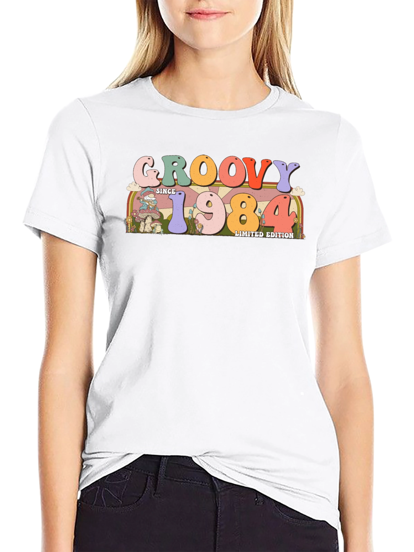 Groovy Since 1984 Black Graphic Tee