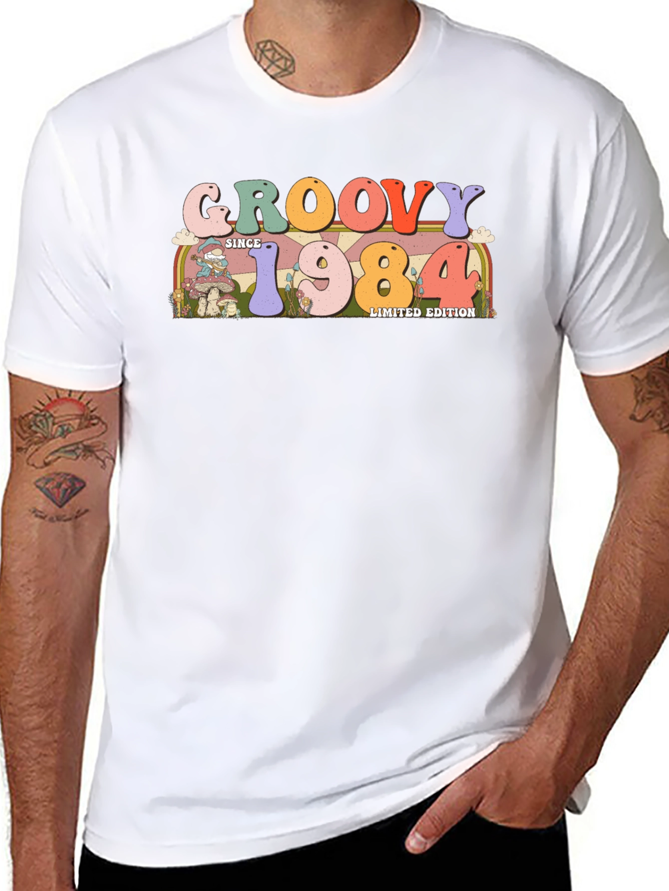 Groovy Since 1984 Black Graphic Tee