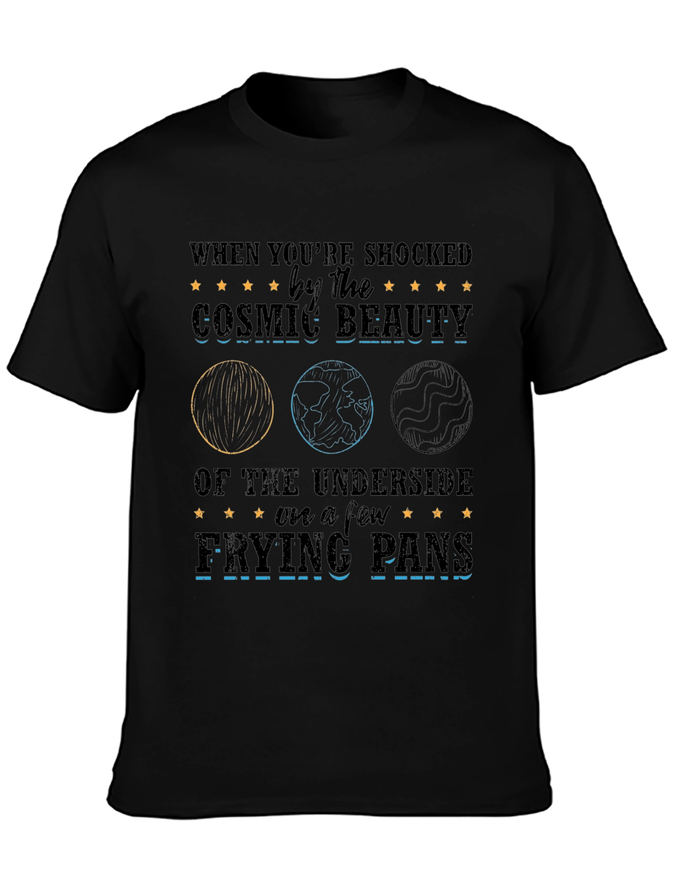 Cosmic Beauty Frying Pans Graphic T-Shirt