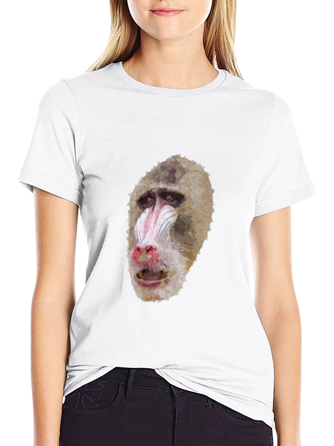 Mandrill Monkey Graphic T-Shirt - Unique Animal Tee