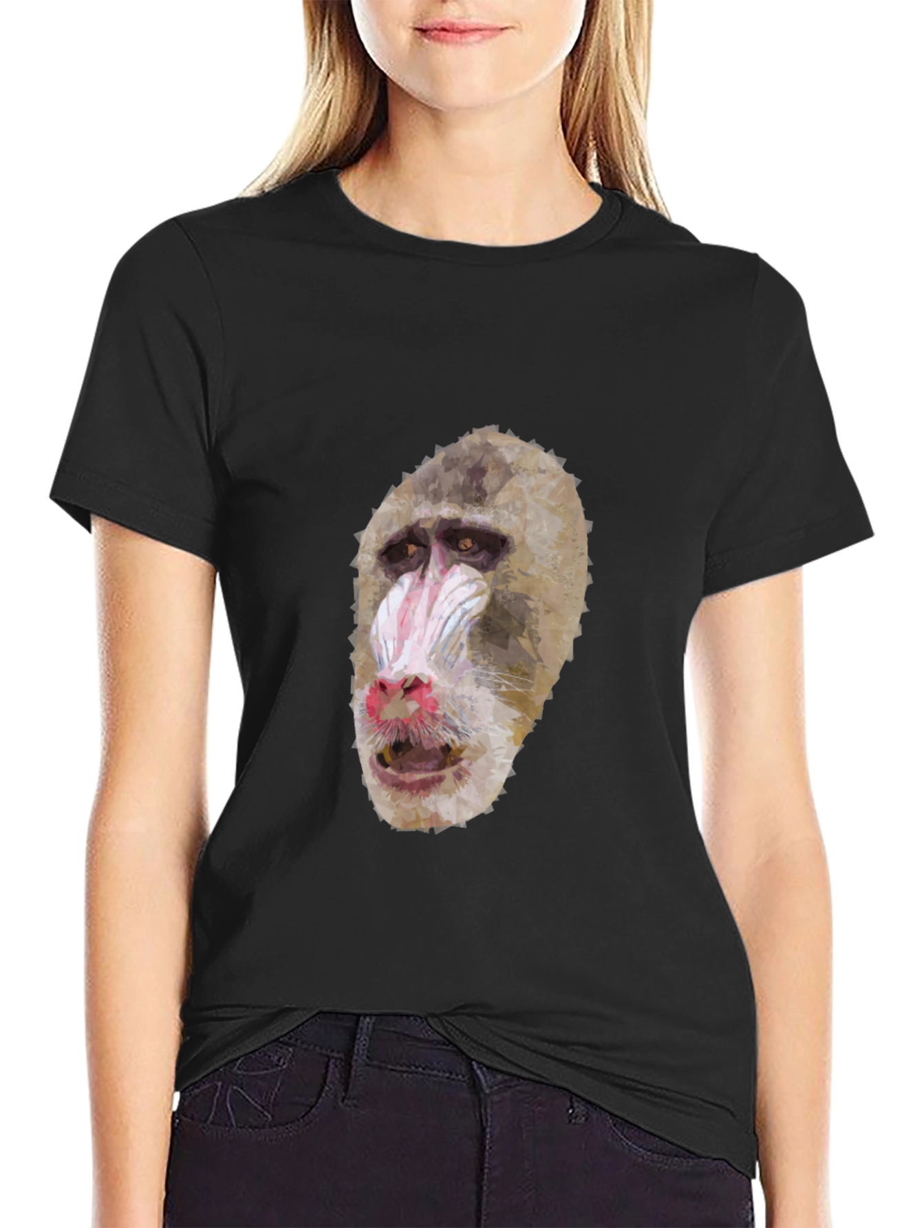 Mandrill Monkey Graphic T-Shirt - Unique Animal Tee