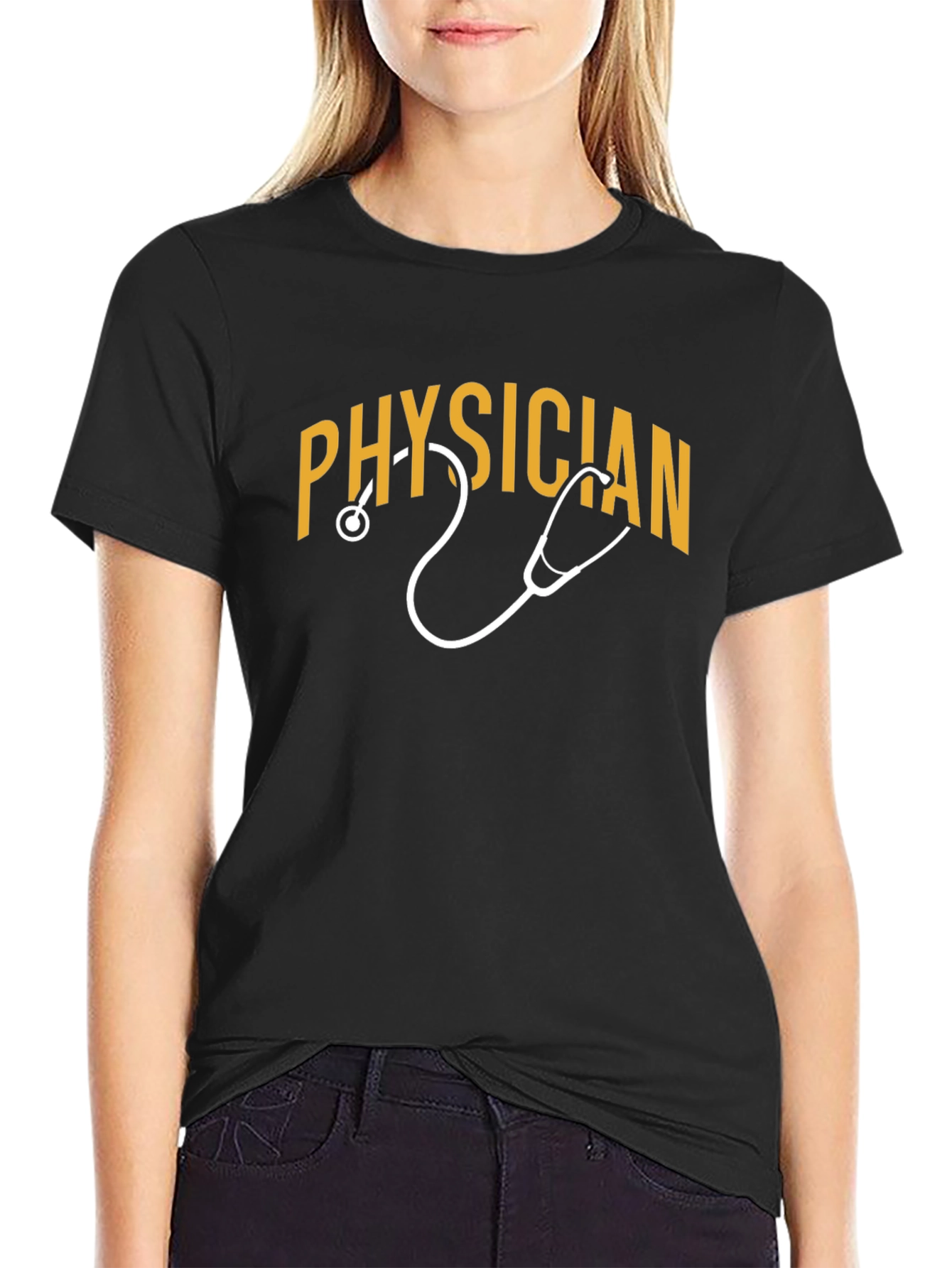 Physician T-Shirt with Stethoscope Graphic