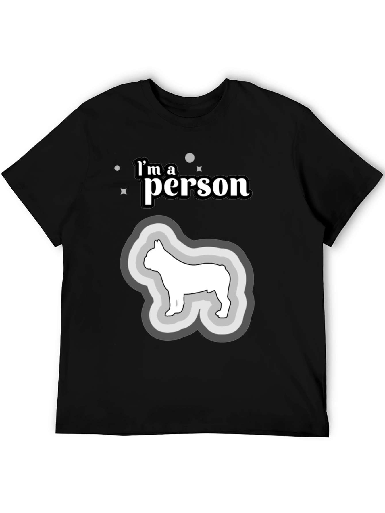 Im a Person Dog T-Shirt - Black Cotton