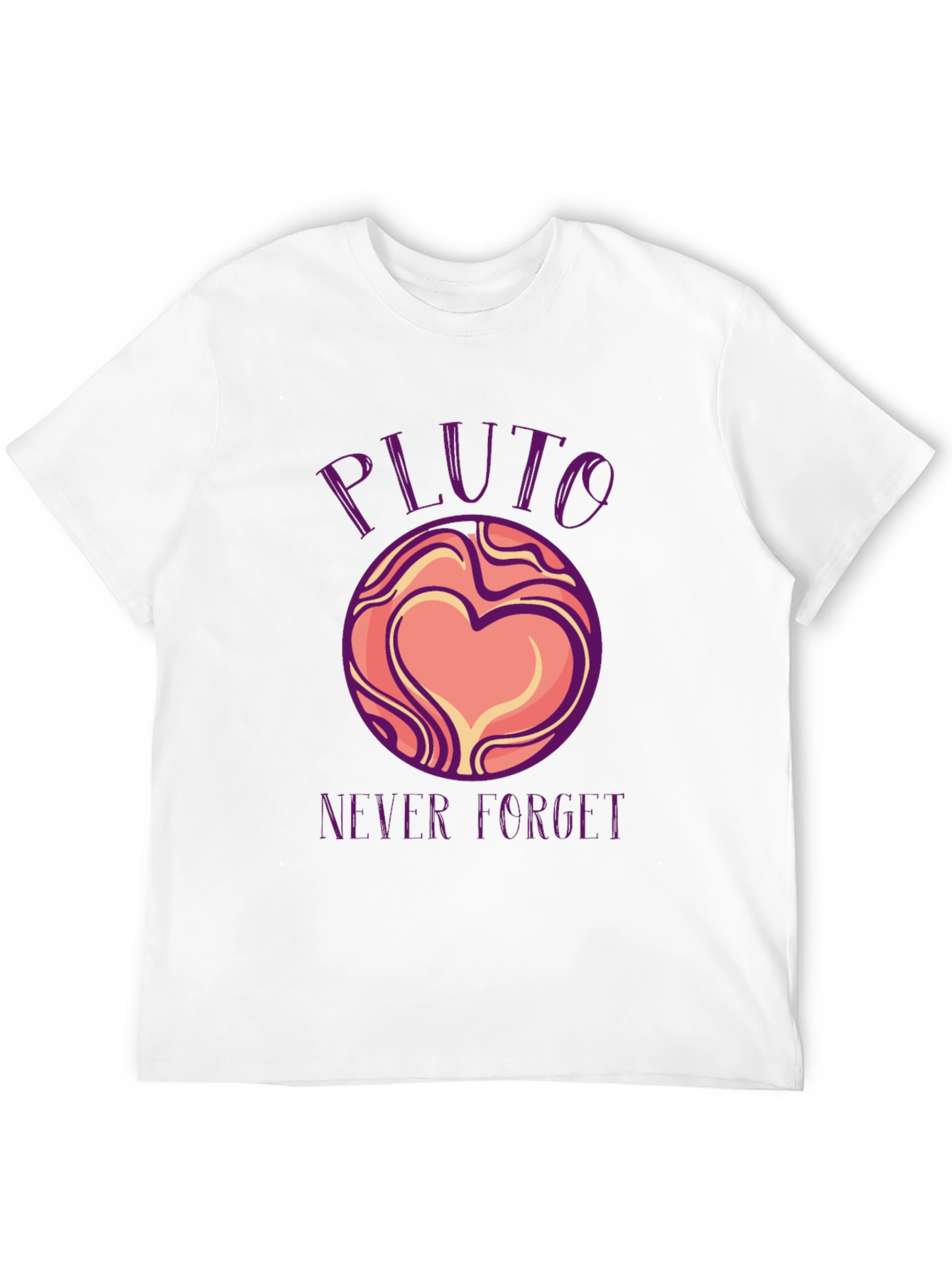 Pluto Never Forget Black Graphic Tee