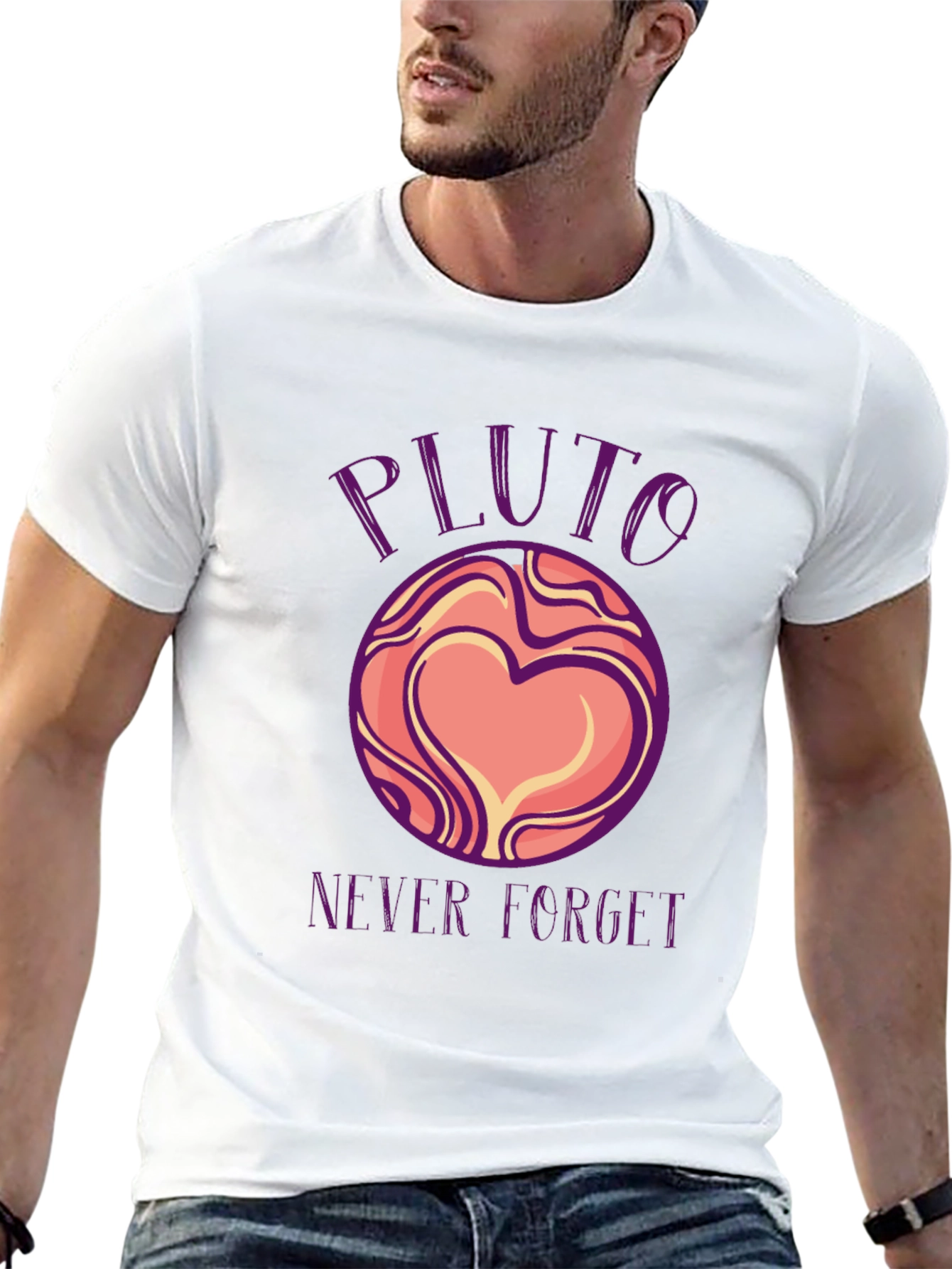 Pluto Never Forget Black Graphic Tee