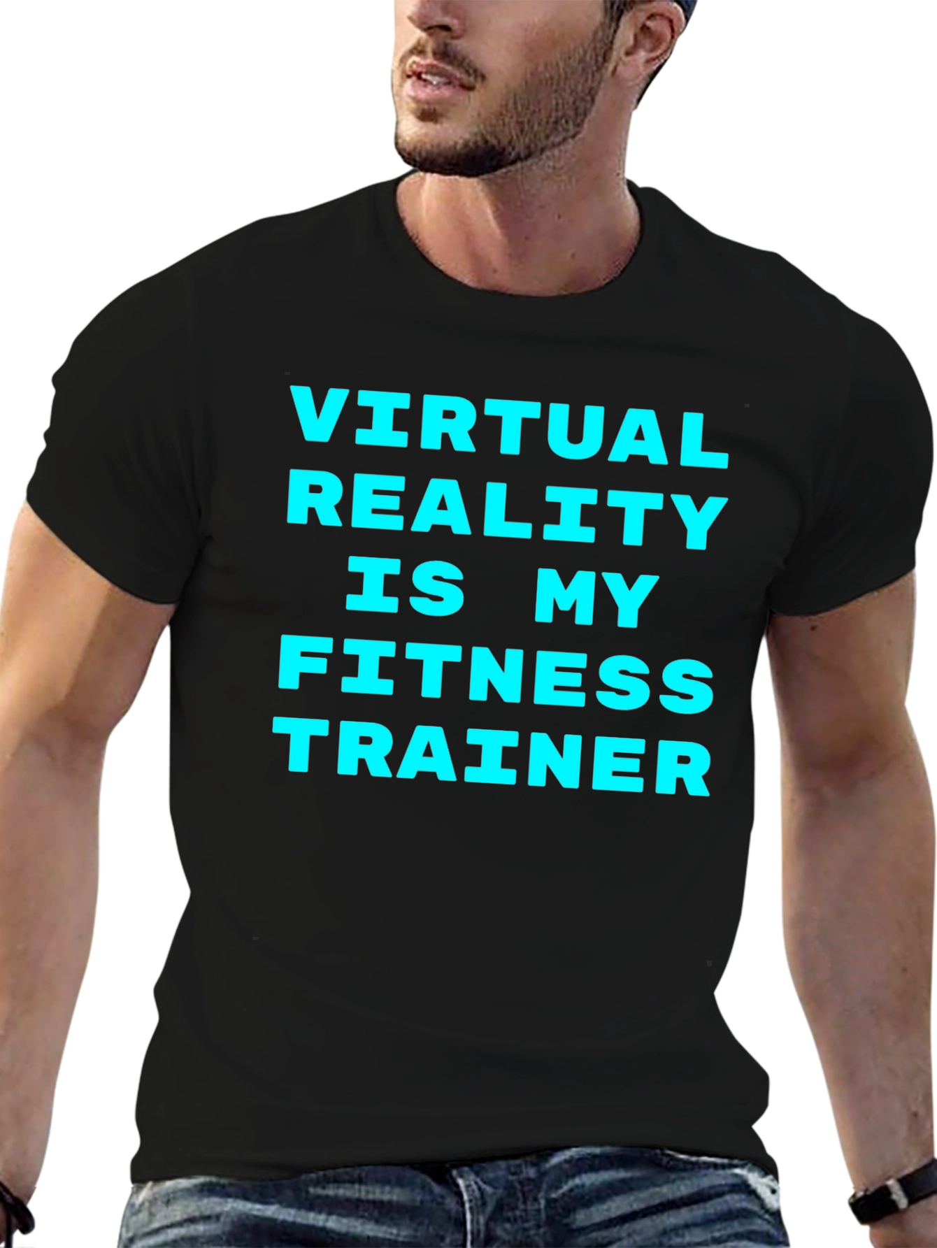 Virtual Reality Fitness Trainer T-Shirt - Black