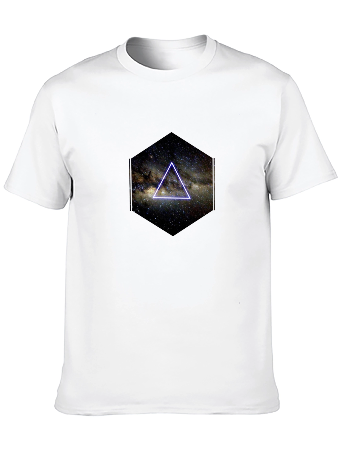 Cosmic Triangle Graphic Black T-Shirt