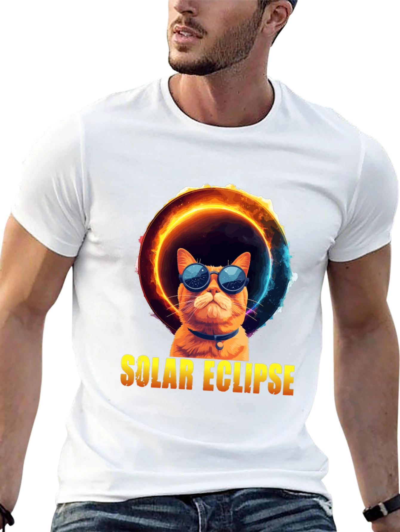 Cool Cat Solar Eclipse T-Shirt