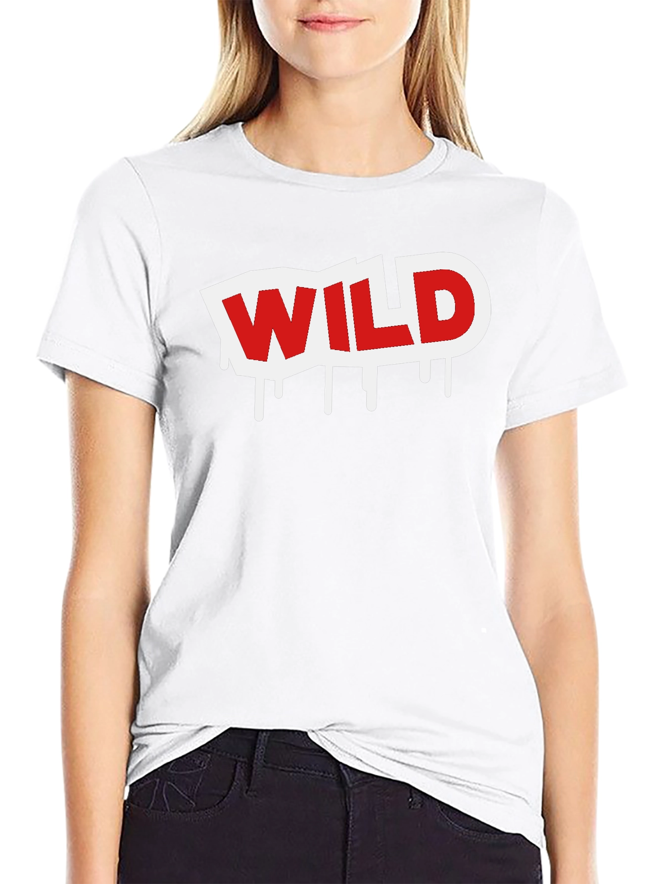 Wild Graphic Print Black T-Shirt