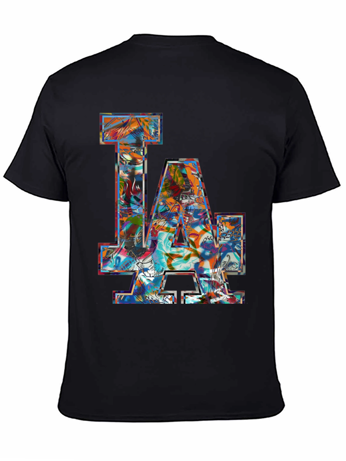 LA Dodgers Graphic Print Mens Black T-Shirt