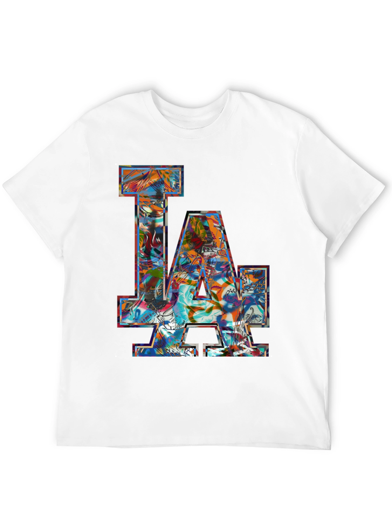 LA Dodgers Graphic Print Mens Black T-Shirt
