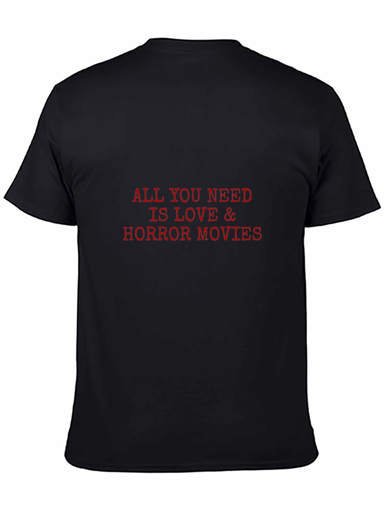 Love & Horror Movies Black T-Shirt