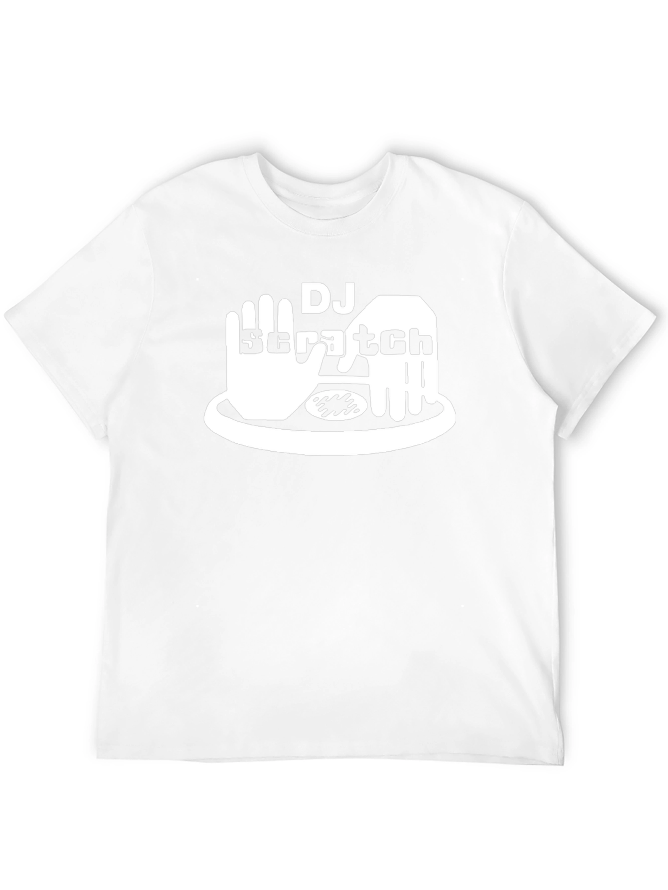 DJ Scratch Graphic Tee - Black Cotton Blend